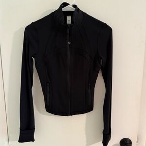 Lululemon Athletica Black Bomber Jacket with Cropped Fit